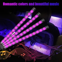 Підсвітка автомобільна LED RGB, з мікрофоном, пультом і підключенням у прикурювач 12V - мініатюра 2