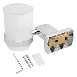 Склянка з тримачем для ванної кімнати Kroner KRP Graz - C95602 (CV024731) - мініатюра 2