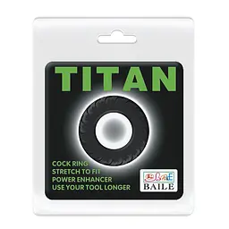 Кільце ерекційне Baile Titan Cock Ring 3.9 см чорний - мініатюра 7