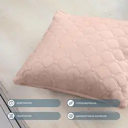Подушка декоративна ТЕП Velour 50х70 см 411 пудрова (3-00435_07370) - мініатюра 2