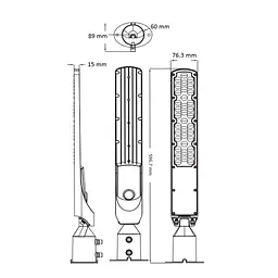 Світильник вуличний LED ROCKET-100 6400K - мініатюра 2