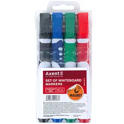 Набір маркерів для дошок, 4 кольори Whiteboard Comfort Grip 2552-40-A Axent - мініатюра 2