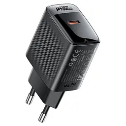 Сітчасте зарядне пристрій ACEFAST A102 PD30W GaN single USB-C charger (EU) чорний