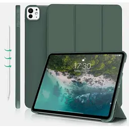 Чохол до планшета BeCover Tri Fold Soft TPU Silicone Apple iPad Pro 13" M4 2024 Dark Green (711752)