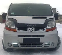Дефлектор капоту мухобійка для Renault Trafic 2001-2014 Євро Кріплення (Vip Tuning) RL14 - мініатюра 2