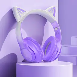 Накладні бездротові навушники Hoco W42 Cat Purple grape - мініатюра 2
