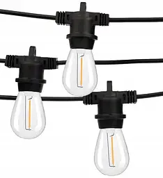 Садова гірлянда 5 м з 5 LED-лампами E27 пряма зовнішнє декоративне освітлення з можливістю з'єднання