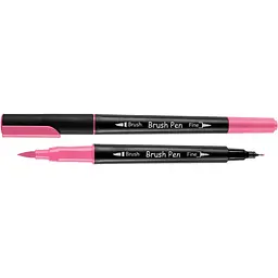 Маркер акварельний Santi Brush Pen SW-11 рожевий двосторонній 6 шт. (391011)