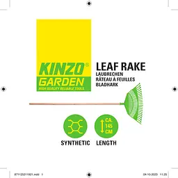Граблі Kinzo Garden віялові 145 см зелені  - мініатюра 3