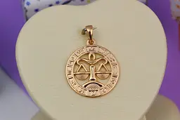 Кулон зодіак Xuping Jewelry терези 2 см золотистий