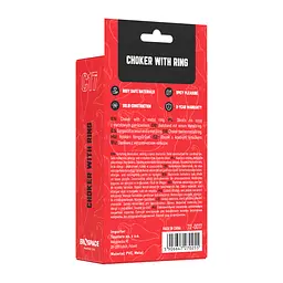 Нашийник Erospace Wild Play Choker With Ring C17 чорний - мініатюра 8