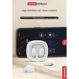 Бездротова стерео гарнітура Lenovo XT62 - навушники TWS у кейсі білі - мініатюра 3