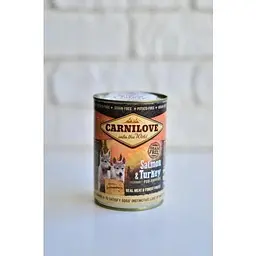 Вологий корм Carnilove Salmon & Turkey для цуценят лосось та індичка 400 г - мініатюра 6