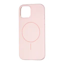 Чохол Silicone Case Full Cover with MagSafe iPhone 15 Pink Sand