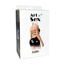Сексуальна вінілова сукня Art of Sex - Jaklin, розмір L-2XL, колір чорний - мініатюра 3