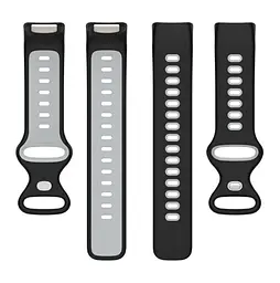 Силіконовий ремінець Primolux Sport для фітнес браслета Fitbit Charge 5/Charge 6 Black Grey/розмір М - мініатюра 5