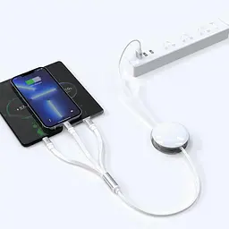 Кабель Proove Triple Sync 3 in 1 Type-C + Micro USB + Lightning (1.2m) white (CCTS20001502) - мініатюра 3