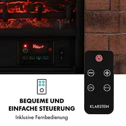 Камін електричний Klarstein Villach 1800 Вт (10032595) - мініатюра 4