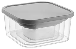 Набір контейнерів з кришками Idea Home Quick Box Gray 4 шт. 0.4/0.9/1.8/2.9 л сірий (00655 Gray) - мініатюра 3