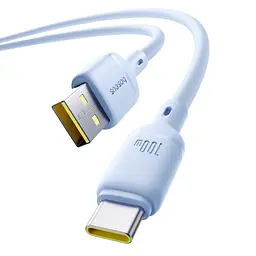 USB кабель Baseus Silky Series USB to Type-C 100W 1m синій P10377703313-00 - мініатюра 5