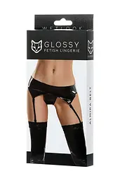 Еротичний комплект Glossy Fetish Lingerie Almira XL чорний - мініатюра 4