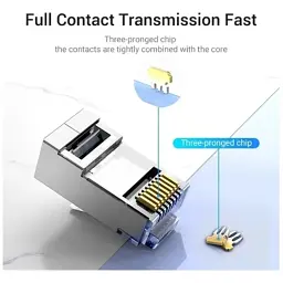 Конектор RJ45 FTP Cat.6 Modular 10 шт. Vention (IDFR0-10) - мініатюра 2