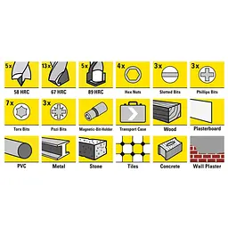 Набір біт і свердел Trotec 49 pieces Hexagon Shank Drill and Bit Set (6200001160) - мініатюра 20