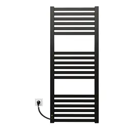 Електрична рушникосушарка Kosser Герда 1200x500 EL ДГ04EL, Чорний матовий, Ліве - мініатюра 2