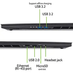 Ноутбук Ігровий ACER Nitro 16S AI AN16S-61-R44A, AMD Ryzen AI 7 350 до 5GHz, 16" WQXGA, 16GB, SSD 1TB, NVIDIA GeForce RTX 5070 8GB, Free Dos - мініатюра 11