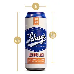 Мастурбатор - банка пива Blush Schag's Luscious Lager Masturbator Frosted, самозмащуваний, вакуум - мініатюра 6