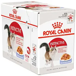 Набір вологого корму для дорослих кішок Royal Canin Instinctive шматочки в желе 1.02 кг (12 шт. х 85 г)