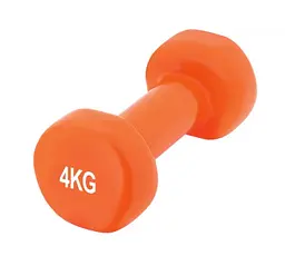 Гантелі вінілові PowerPlay 4125 Achilles 2*4 кг Помаранчеві 2 шт + Гумка для фітнесу 7,5 кг (PP_4125_4kg_2in) - мініатюра 4