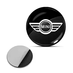 Наклейка з логотипом Mini для автоключів d=15 мм Пластикова об'ємна (Завод)