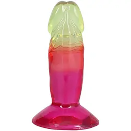 Ділдо Doc Johnson Crystal Jellies 4.5 Inch Rainbow, 12.1 см - мініатюра 4