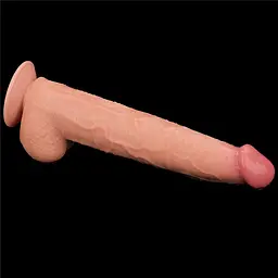 Фалоімітатор LoveToy Sliding-Skin Dual Layer Dong King Sized 34 см тілесний - мініатюра 20