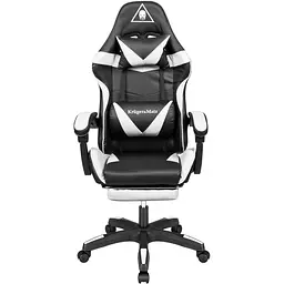 Крісло геймерське Kruger&Matz GX-150 з підставкою для ніг Black/White - мініатюра 3