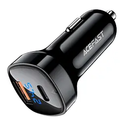 Автомобільний зарядний пристрій ACEFAST B4 digital display 66W(USB-C+USB-A) dual port car charger - мініатюра 2