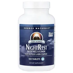 Мелатонин Sleep Science NightRest With Melatonin 100 таблеток Source Naturals vit0005394