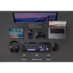 Клавіатура MCHOSE G98 Pro RGB Mechanical Flame Помаранчевий Switch Wireless (MC-G98S-5) Чорний - мініатюра 9