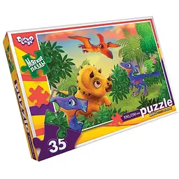 М'які пазли Трицераптор Danko Toys S35-10-12, 35 елементів