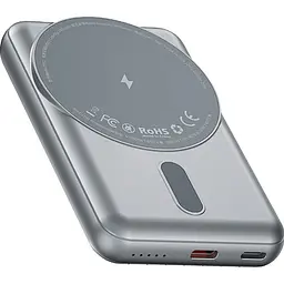 Зовнішній акумулятор WiWU Trunk Series Magnetic PP02 Wireless Charger 5000mAh 20W Silver [104341] - мініатюра 4