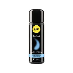 Лубрикант на водній основі pjur Aqua 30 мл, ефект оксамитової шкіри без прилипання - мініатюра 1