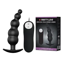 Анальна пробка з вібрацією Pretty Love Special Anal Stimulation 11.8 см (чорний) - мініатюра 6