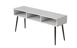 Тумба під телевізор Кентуккі Ferrum-decor 45x139x38 Чорний метал ДСП Білий 16 мм (FRD-106733) - мініатюра 6