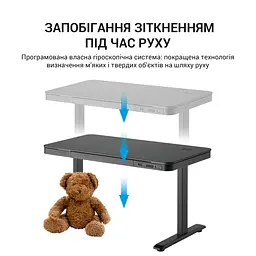Комп'ютерний стіл OfficePro з електрорегулюванням висоти чорний (ODE111B) - мініатюра 13