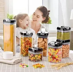 Набір контейнерів food для зберігання сипких круп та продуктів герметичні харчові ємності 5 шт - мініатюра 4