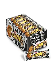 Упаковка батончиків Lion Black&White зі смаком брауні, м’якою карамеллю та пшеничними кріпсами 42 г * 24 шт - мініатюра 2