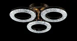 Люстра стельова LED Splendid Ray LT8003/3, 80W, золото, білий, сучасний стиль з пультом, димер - мініатюра 4