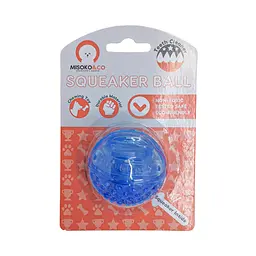 Іграшка для собак Misoko&Co М'яч з пищалкою blue 6 cm - мініатюра 2