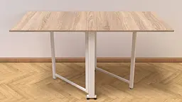 Стіл-книга трансформер Оріон 2 Ferrum-decor 750x1520x730 Білий метал ДСП Дуб Сонома 16 мм (FRD-104593) - мініатюра 5